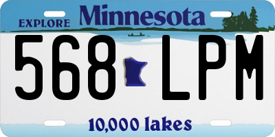 MN license plate 568LPM