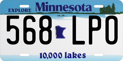 MN license plate 568LPO
