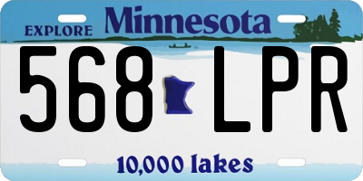 MN license plate 568LPR