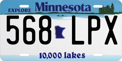 MN license plate 568LPX
