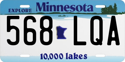 MN license plate 568LQA