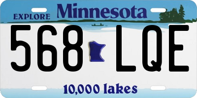 MN license plate 568LQE