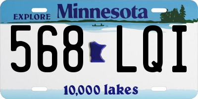 MN license plate 568LQI