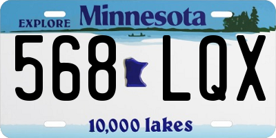 MN license plate 568LQX