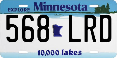 MN license plate 568LRD