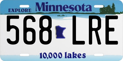 MN license plate 568LRE