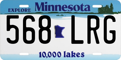 MN license plate 568LRG
