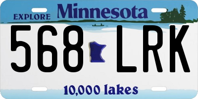 MN license plate 568LRK