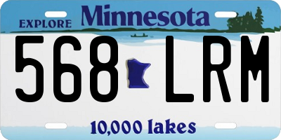 MN license plate 568LRM