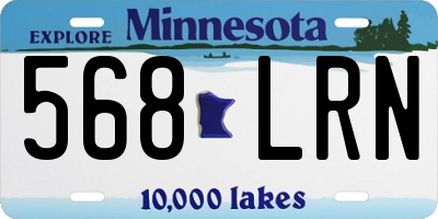 MN license plate 568LRN