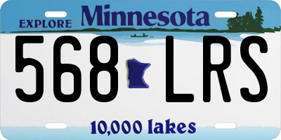 MN license plate 568LRS
