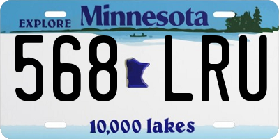 MN license plate 568LRU