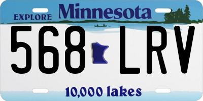 MN license plate 568LRV