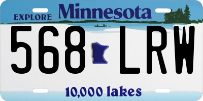 MN license plate 568LRW