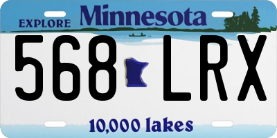 MN license plate 568LRX