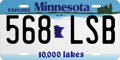 MN license plate 568LSB