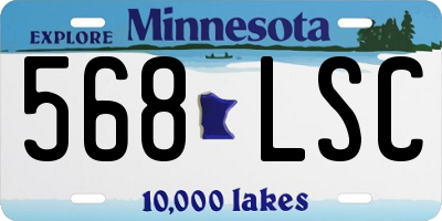 MN license plate 568LSC