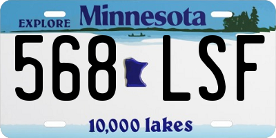 MN license plate 568LSF
