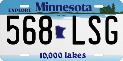 MN license plate 568LSG