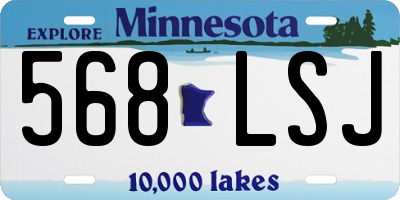 MN license plate 568LSJ