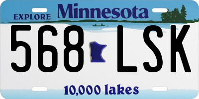 MN license plate 568LSK