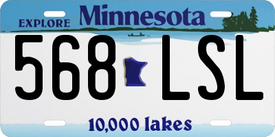 MN license plate 568LSL