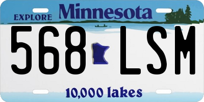 MN license plate 568LSM
