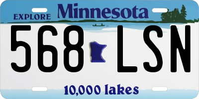 MN license plate 568LSN