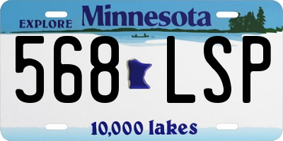 MN license plate 568LSP
