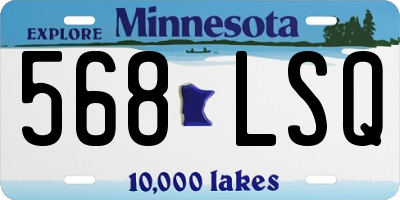 MN license plate 568LSQ