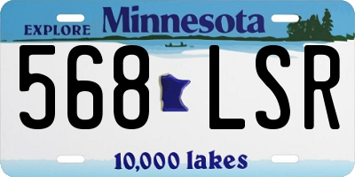 MN license plate 568LSR