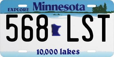 MN license plate 568LST