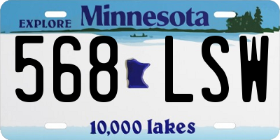 MN license plate 568LSW