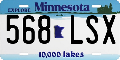 MN license plate 568LSX