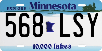 MN license plate 568LSY