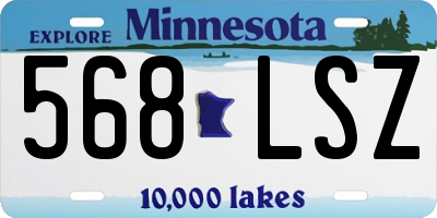 MN license plate 568LSZ