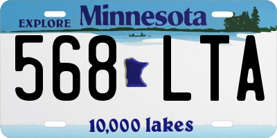 MN license plate 568LTA