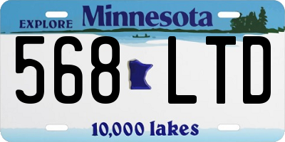 MN license plate 568LTD