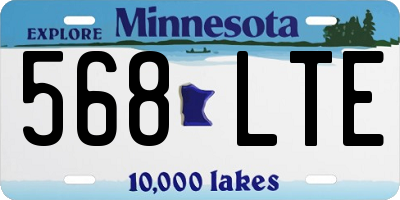 MN license plate 568LTE