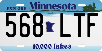 MN license plate 568LTF