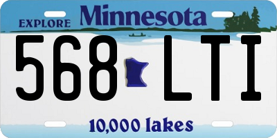 MN license plate 568LTI