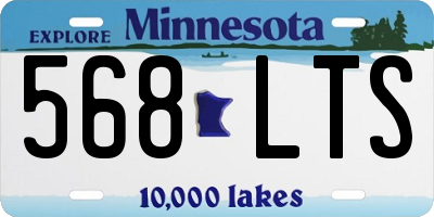 MN license plate 568LTS