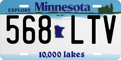 MN license plate 568LTV