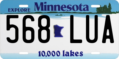 MN license plate 568LUA