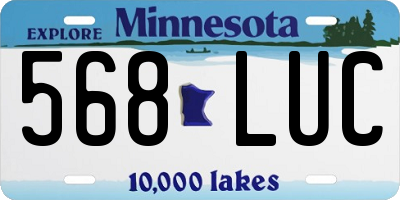 MN license plate 568LUC