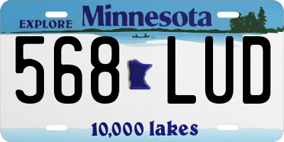 MN license plate 568LUD