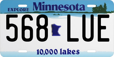 MN license plate 568LUE