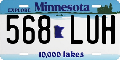 MN license plate 568LUH