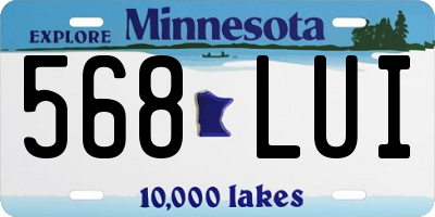 MN license plate 568LUI