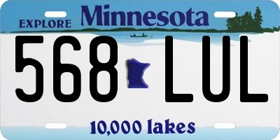 MN license plate 568LUL